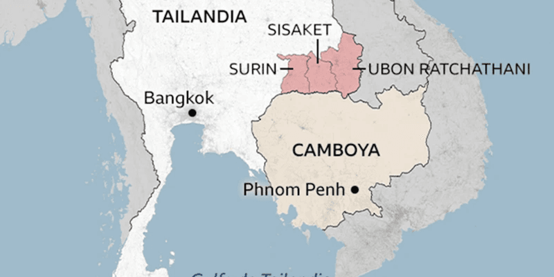 Frontera de Camboya y Tailandia