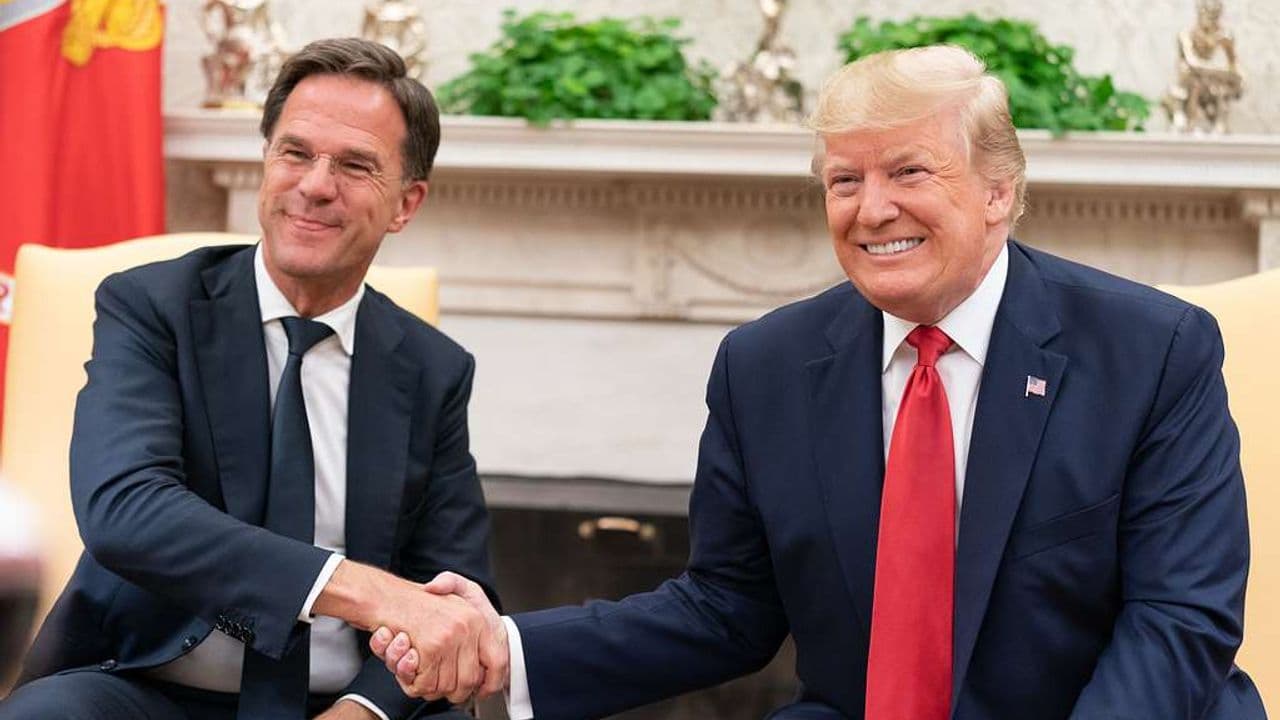 Mark Rutte y Donald Trump