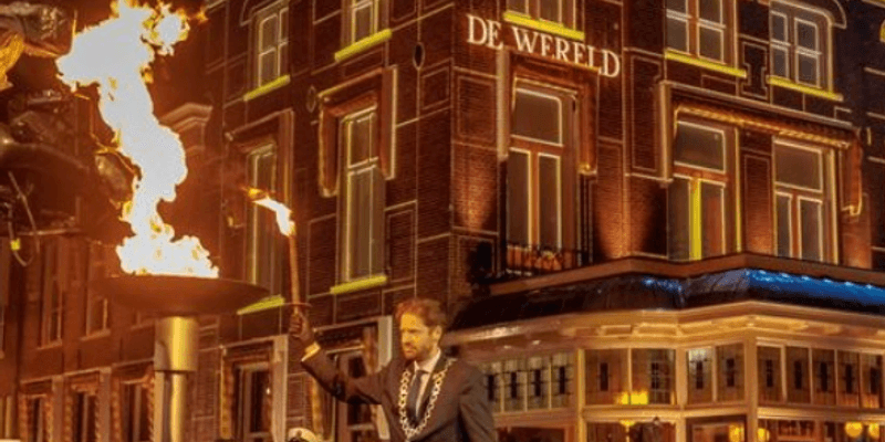 Encendido de la llama de la libertad en Wageningen
