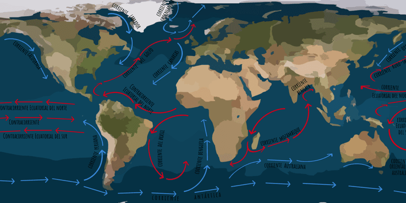 Mapa corriente del golfo