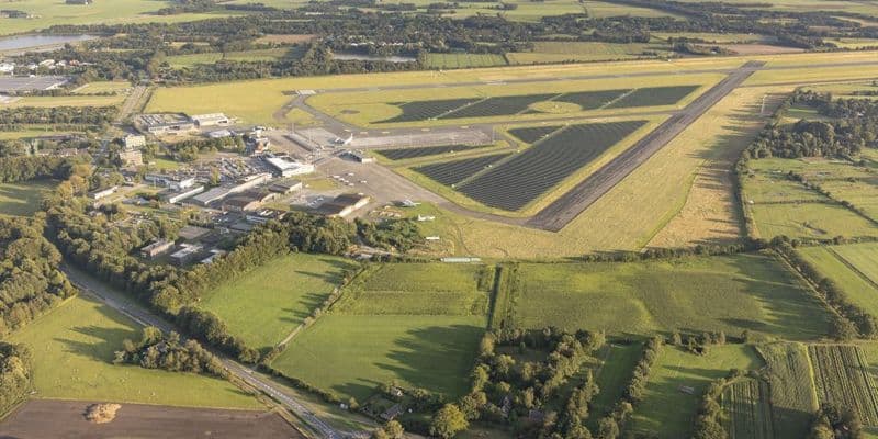 Vista aérea del aeropuerto de Groningen Eelde